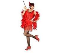 Widmann 03064-costume adulte charleston, robe, gants, bandeau avec ressort, rouge