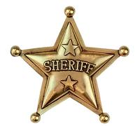 Widmann 03248 - Étoile de shérif, Accessoire, Cowboy, Cowgirl, Gilet Sauvage, fête à thème, Carnaval