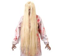 WIDMANN 04902 - Perruque de Femme Adulte Esprit maléfique, psychose, Horreur, noirceur, Halloween, Carnaval, Longueur 100 cm, Taille Unique, Couleur Blond