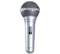 W WIDMANN MILANO Party Fashion 0515M - Microphone gonflable, longueur environ 25 cm, musicien, chanteur, carnaval, soirée à thème