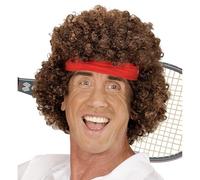 Widmann 06745 Perruque Cheveux Tennis avec Bandeau Multicolore
