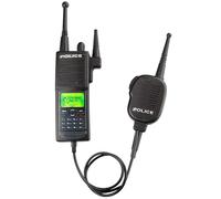 Widmann - 08159 - Radio de Police Enfant Unisexe - Accessoire pour Costume, Policier, Agent spécial, FBI, SWAT, Carnaval - Noir