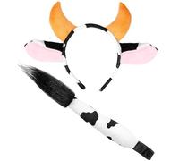 Widmann - 09736 - Ensemble de serre-tête et queue de vache - Femme - Blanc/noir - Taille unique