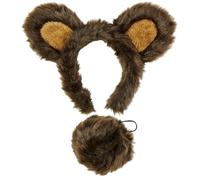 WIDMANN MILANO PARTY FASHION W 10116 - Ensemble de déguisement ours, serre-tête avec oreilles et queue, marron, animal, fête à thème, carnaval
