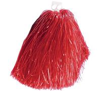 WIDMANN 1052R - Pom Poms Unisexe pour Adultes, Cheerleaders, Majorettes, Fans, Espagnol, Français, Anglais, Italien, Allemand, Américain, Danseurs, Collège, Carnaval, Couleur Rouge