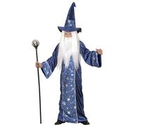 W WIDMANN MILANO Party Fashion - Costume enfant magicien, robe, chapeau, Carnaval, Fête à thème