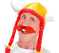 WIDMANN 1643R - Barbe Homme Adulte, Nobles, Roi, Pirate, Corsaire, XVIIIe siècle, Théâtre, Carnaval, Couleur Rouge