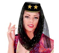 Widmann 25011 Chapeau de harem avec voile en feutre Noir