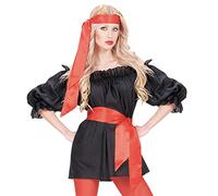 WIDMANN 2649P - Ensemble Ceinture et Bandeau en Satin, Adulte Unisexe, Pirates, Corsaires, espagnols, Carnaval, fêtes à thème, Couleur Rouge