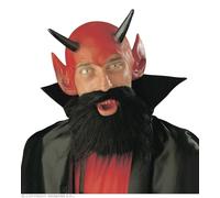 Widmann 2847J - Costume set diable, cornes, dentier, barbe, enfer, satan, déguisements carnaval, halloween