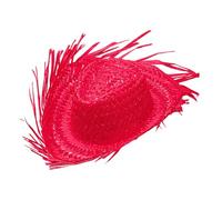 WIDMANN 29585 - Chapeau Gringo en Paille, Adulte Unisexe, hawaïen, fêtes d'été, Carnaval, fêtes à thème, Taille Unique, Couleur Rose