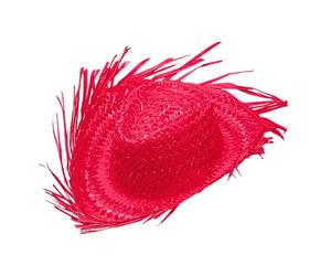 WIDMANN 29585 - Chapeau Gringo en Paille, Adulte Unisexe, hawaïen, fêtes d'été, Carnaval, fêtes à thème, Taille Unique, Couleur Rose