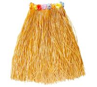 WIDMANN 33691 - Jupe hawaïenne pour Femmes, avec Ceinture Florale, pour Les fêtes d'été, africaines, Les fêtes à thème, Longueur 78 cm, Taille Unique, Couleur Paille