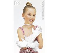 Widmann 3433G Glamour Gants Longs en Satin avec Marabou