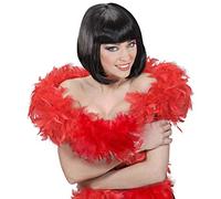WIDMANN 4567R - Boa en Plumes de Luxe, Femme Adulte, années 1920, années 1930, Femme diabolique, Carnaval, fêtes à thème, 180 Cm, 110 G, Couleur Rouge
