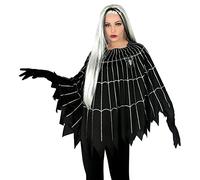 WIDMANN MILANO PARTY FASHION W Costume d'araignée, poncho, toile d'araignée, Halloween, costume de carnaval,
