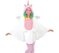 WIDMANN MILANO PARTY FASHION W 48165 - Costume de licorne, poncho avec capuche, jeté de lit, fête à thème, carnaval
