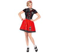 Widmann 50s Girl (Dress With Petticoat, Belt, Neckscarf) (M) Different Colors