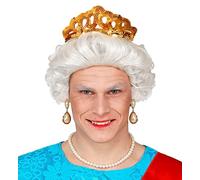 WIDMANN 51640 Perruque Queen Gris Reine Noble Fête à thème Carnaval