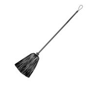 WIDMANN 52782 - Balai de sorcière avec Fils lamés, Femme Adulte, hag, Halloween, Carnaval, 92 cm, Couleur Noir