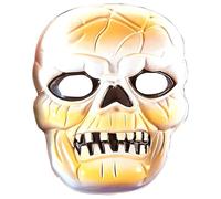 Widmann 54482 Masque tête de mort en plastique Taille unique adulte Accessoire multicolore pour carnaval et Halloween Accessoire pour déguisement d'horreur et d'horreur