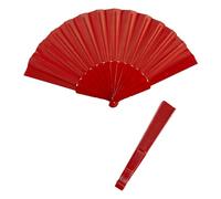 WIDMANN 54854 - Eventail en Tissu pour Femmes, 10's, 20's, Burlesque, Geisha, Japonais, Noble, Nuit Rose, Carnaval brésilien, 23 Cm, Couleur Rose