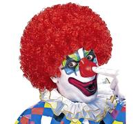 W WIDMANN MILANO Party Fashion, Perruque de clown unisexe, couleur rouge éclatante, confort optimal, ajustement parfait, polyvalente pour toutes occasions, facile à entretenir, style créatif