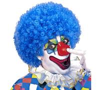 Widmann 60047 - Perruque Unisexe de Clown Adulte, Cirque, Carnaval, fêtes à thème, Taille Unique, Couleur Azur