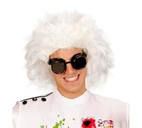 Widmann 6382L - Perruque de savant fou, pour carnaval, Halloween ou fête à thème, blanc