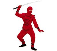 Widmann 74537 Costume et Masque de Ninja pour Enfant Rouge