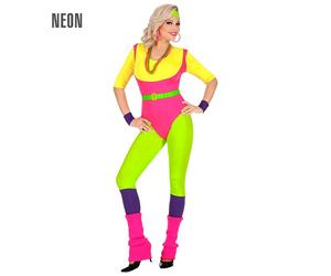 Widmann 80s Aerobics Instructor (Jumpsuit, Belt, Sweatband, Wristbands) (M) Diff