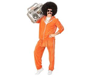 Widmann 80's Chenille Tracksuit (Jacket, Pants) (L) Orange
