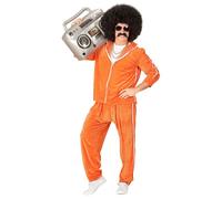 Widmann 80's Chenille Tracksuit (Jacket, Pants) (S) Orange