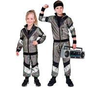 Widmann 80's Multicolor Reflective Shell Suit (Jacket, Pants) (128 cm / 5-7 Year