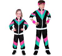 Widmann 80's Shell Suit (Jacket, Pants) (140 cm / 8-10 Years) Black