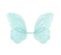 WIDMANN 86462 - Ailes de Papillon avec Paillettes, Femme Adulte, fée, Papillon, Carnaval, 85x50 Cm, Couleur Azur