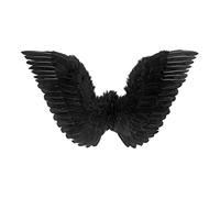 Ailes d'ange noires à plumes adulte (85 x 30 cm) Horreur
