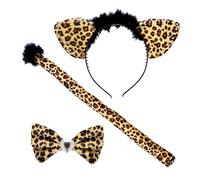 Widmann 8736 N ? Costume de léopard avec Strass, Oreilles, Noeud Papillon et Queue, 3 pièces