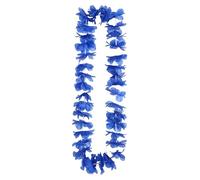 WIDMANN 9126G - Collier hawaïen Adulte Unisexe, fêtes d'été, Fleurs, Carnaval, fêtes à thème, Couleur Bleu