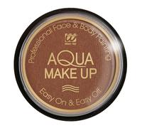 Widmann 9232C - Aqua Make-Up Enfant Unisexe, Cowboys, Gladiateurs, Primitifs, Vikings, Animaux, Halloween, Carnaval, 15 G, Couleur Marron