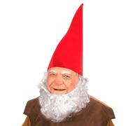 Widmann 9506R - Bonnet de GNOME Adulte pour Homme, Elfe, Père Noël, Gobelins, Carnaval, Fêtes à thème, Taille Unique, Couleur Rouge