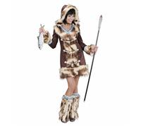Widmann Aikaa Eskimo Girl (Hooded Dress, Leg Warmers) (M) Brown