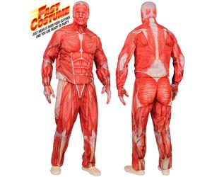 Widmann Anatomy Fast Costume (Jacket, Pants, Gloves, Mask) (S) Red