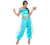 Widmann Arabian Princess (Top, Pants, Headband) (S) Turquoise / Light Blue