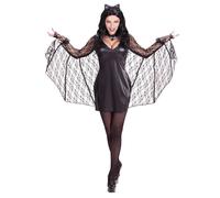 Widmann Bat (Tutu Dress With Wings, Ears) (158 cm / 11-13 Years) Purple / Lila