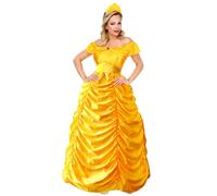 Widmann Beauty Queen (Dress With Wire Hoop, Belt, Headpiece) (M) Yellow