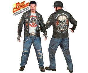 Widmann Biker Fast Costume (Jacket, Pants, Gloves) (S) Different Colors