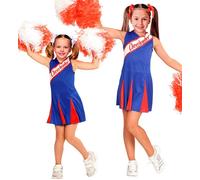Widmann Blue/Red Cheerleader (Dress) (116 cm / 4-5 Years) Blue