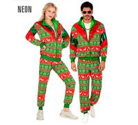 Widmann Blue-Red Merry Christmas Party Fashion Tracksuit (Jacket, Pants) (XXL) B