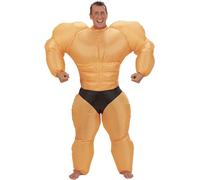 Widmann S.r.l. Déguisement bodybuilder gonflable avec soufflerie intégrée Taille unique Orange